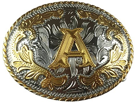 LKMY Herren-Gürtelschnalle, 3D-goldener Buchstabe, Alphabet, Initiale, Schnitzgürtelschnalle, A-Z, Western-Vintage-Stil,Cowboy-Gürtelschnallen,Jeans-Zubehör für Männer, Frauen, Vatertag, Weihnachten