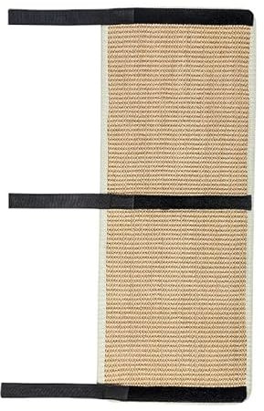JustKyojin Tapis griffoir pour chat en sisal beige naturel avec velcro pour meubles, tapis, canapés, tapis de protection pour chaise de bureau
