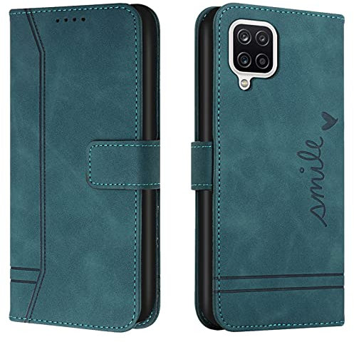 Lihondar Kompatibel mit Samsung Galaxy A42 5G/ M42 5G Hülle, Handyhülle Samsung A42 5G, M42 5G Leder Klappbar Schutzhülle Wallet Cover Flip Case für Samsung A42 5G/ M42 5G Klapphülle (Grün)