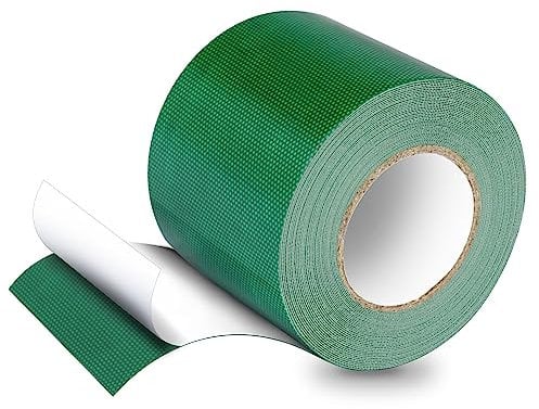 Cinta adhesiva para reparación de lonas de PVC, 5 m x 8 cm, para lona tejida, para cubiertas de camión, toldos, tiendas de campaña, color verde