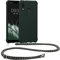 kwmobile Necklace Case kompatibel mit Huawei P20 Lite Hülle - Cover mit Kordel zum Umhängen - Silikon Schutzhülle Moosgrün