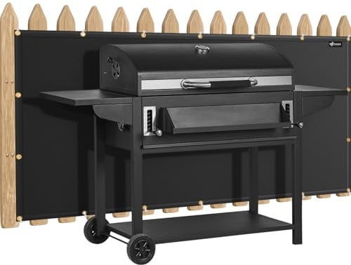 FLASLD Bâche de Clôture Ignifuge et Écran de Protection Contre la Chaleur du Gril, Brise-Vue pour Balcon, Protection UV et Intempéries (0,9 x 3 m)