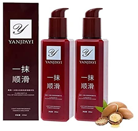 YANJIAYI Hair Smoothing Leave-in Conditioner,A Touch of Magic Hair Care Conditioner Without Rinsing,Light Hair Ragrance Essence Emulsion Deep Conditioner for Dry Damaged Hair (2 Bottles)