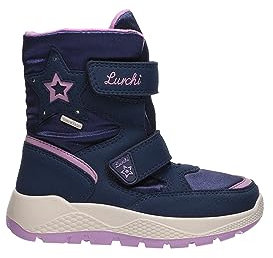 Lurchi Jungen Mädchen Kenya-Sympatex Schneestiefel, DK Blue, 28 EU Weit
