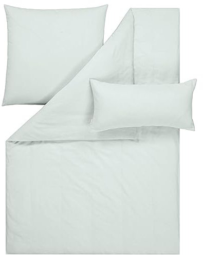 ESTELLA Halbleinen Bettwäsche Alvaro Jade, 135x200 cm + 80x80 cm + 40x80 cm