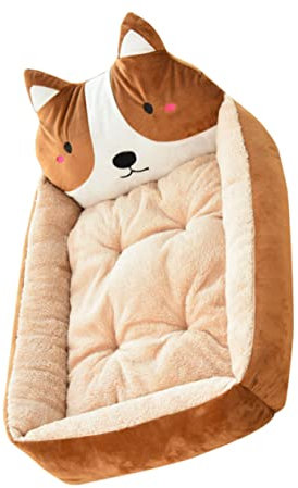 POPETPOP Katzenbett Mit Cartoon-tierform Aus Hochwertigem Material Mit Bequemer Plüschunterlage Robustem Boden Atmungsaktiv Und Abwaschbar Für Katzen Und Kleine Haustiere