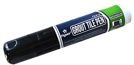 barenx Tile Grout Pen, Tile Paint Marker, Restorer and Renew Grout Lines in Bathrooms & Kitchens, Waterproof Anti-Mould Grout Reviver - Black