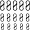 15pcs Zipper Clip Theft Deterrent, Backpack Zipper Lock Clip Quick Disconnect Carabiner Clip Keeps Zippers Closed Keychain Locking Clip Dual Wire Gate Clip for Camping Outdoor (Black, 3 Sizes)