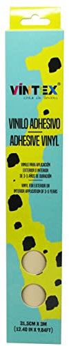 VINTEX - Vinilo Adhesivo Acabado Beige Mate 3m x 31,5cm - para Interior y Exterior - Apto para Plotter de Corte - Durabilidad de 3 a 5 Años - Vinilo de Rotulación