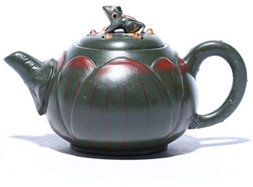 Tetera Creativa de Estilo Chino, Tetera de Rana de Loto de Arcilla púrpura, Suministros para la Ceremonia del té