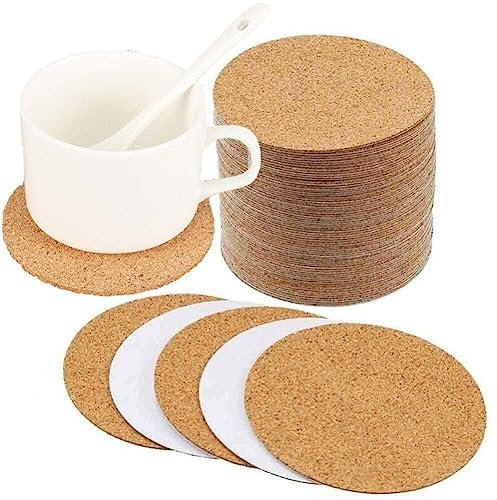 Ppmter Cazas De Respaldo De Corcho Redondas De 100 Pcsas De Respaldo