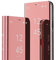 IMEIKONST Compatible with iPhone 15 Pro Max Case, Mirror Design PC + PU Leather Bookstyle Makeup Clear View Window Stand Protective Flip Cover for iPhone 15 Pro Max. Flip Mirror: Rose Gold QH