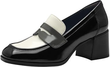 Tamaris Damen Trotteur Blockabsatz bequem; Olive Combined, EU 41