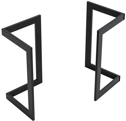 [en.casa] Tischgestell Kaskinen 2er Set Tischbein 72 x 39,5 x 39 cm für Esstisch Schreibtisch Metall Tischkufen Tischfüße Schwarz