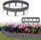 HENGMEI 2.5m Rasenkante Kunstoff Beeteinfassung Beetumrandungen Steinoptik Mähkante Palisade für Blumen Gartenzaun Decorativ 10 Stücke 25x23cm (L x H), Anthrazit