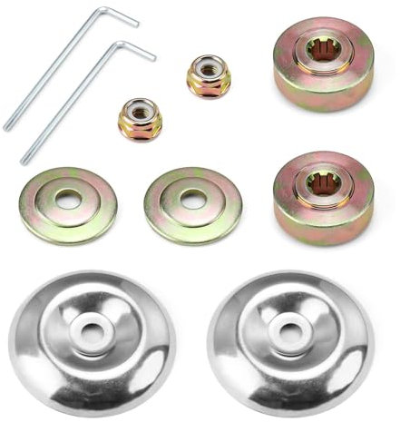 0XBIT Repuestos Desbrozadora, 10 Piezas Kit Fijación para Cortacéspedes, con Placa de Empuje y Cubierta Protectora, Repuestos para Cortacéspedes y Desbrozadora para Cortacésped