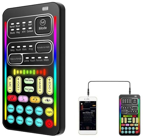 Voice Changer | Multifunctional Handheld Voice Disguiser - Voice Changer Device with 8 Sound Effects And Sound Changes Handheld Microphone Voice Changer Sound Effects Machine