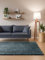 Interiyou Hochflor Teppich Sofia - 200x250 cm Blau - flauschig und einfarbig - waschbar und rutschfest - weicher Langflor