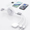 aceyoon 3 en 2 Cable Multi USB Rétractable, 1.2M Chargeur Magnétique pour Apple Watch Cable USB Multi Embout avec Lighting/USB C pour iPhone 16/15 Galaxy S24 S23 Huawei P60 P50