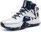 ASHION Basketballschuhe Herren Turnschuhe Anti-Skid Atmungsaktiv Outdoor Sportschuhe(N Weiß Blau,43 EU)