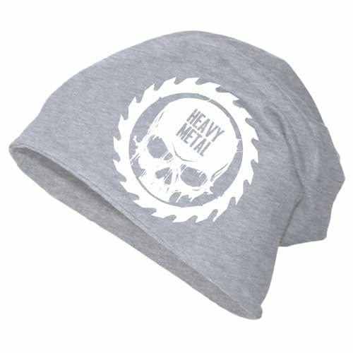 Spaß Kostet Herren Männer Junge Long Beanie Heavy Metal Totenkopf Musik Merch schwarz Black