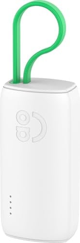 AO 5000mAh Wireless Portable Charger, USB-C Power Bank, Fast Charging, Compatible with Samsung, iPhone, Travel Essentials, Battery Pack - White