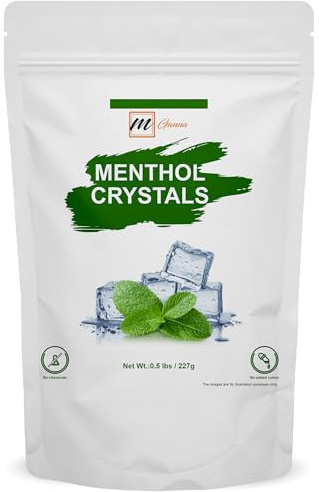 mGanna Food Grade Menthol Crystals 227g / 0.5lbs – Natural, Refreshing, Multipurpose