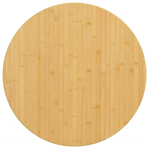 Tischplatte Ø90x2,5 cm Bambus,Bambus Tischplatte 90 cm Runde Tischplatte aus lackiertem Bambus für Wohnzimmer, Restaurant, Café Tischplatten