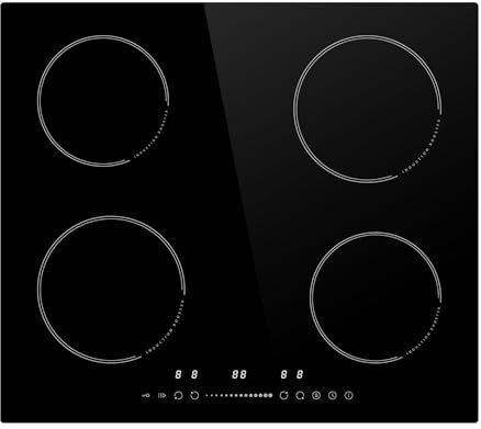 STARCHARTS Placa de inducción integrada con cristal ILVA Italia, LED blanco (control deslizante)