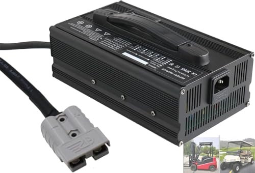 Chargeur de batterie pour chariot élévateur 12 V 40 A, 24 V 30 A, 36 V 25 A, 48 V 20 A, 60 V 15 A, 72 V 12 A Chargeur de batterie de voiture 1200 W Chargeur de batterie au plomb avec prise Anderson