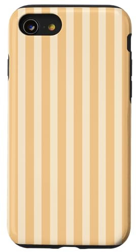 Warm Beige and Cream Vertical Stripe Pattern Case for iPhone SE (2020) / 7 / 8