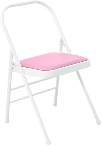 GSKDZG Yoga-Klappstuhl, Iyengar Yoga Hilfsstuhl, rutschfeste Klapphocker Für Flexibilität, Krafttraining, Balance-Handstand(Pink)