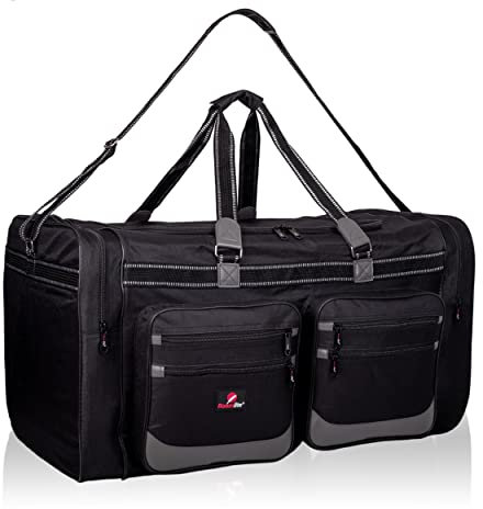 Roamlite Extra Large XXL Reisetasche - Größe XL Sehr große Reisetaschen - Riesige Duffle für Aufbewahrung, Reisen, Sportausrüstung oder Wäsche - 74 cm x40x40 120 Liter, Schwarz RL04KK