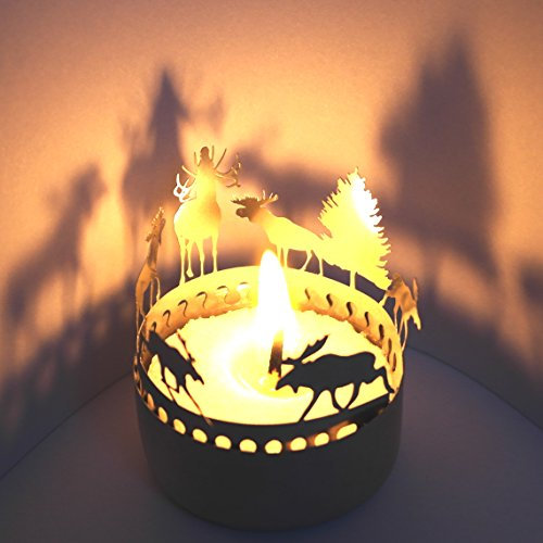 13gramm ELCH Schattenspiel, liebevoll gestaltet Super Minigeschenk und Mitbringsel, für Teelicht, unbegrenzt wiederverndbar,günstiger Postversand, Adventskalenderfüllung,Wichtelgeschenk,Grußkarte