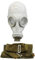 OldShop Gasmaske GP5 Set - Sowjetische Militär Gasmaske Replica Sammlerstück Set W/ Maske, Tasche - authentischer Look & Verschiedene Größen erhältlich Farbe: Grau | Größe: XS