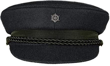 MADSea Elbsegler Premium Tuch mit Pin Steuerrad goldfarben schwarz, Größe:56, Pins:Steuerrad vergoldet