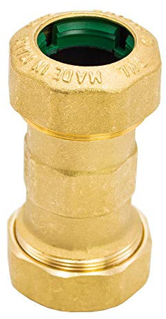 PE Rohr Verschraubung *MESSING Fitting Kupplung Winkel Klemmverbinder Muffe (Kupplung 32 mm)