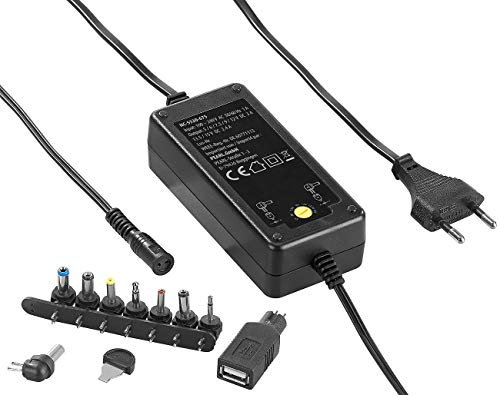 revolt Universal Netzteil: Universal-Schaltnetzteil 5-15 Volt, bis 3.000 mA / 36 W, 9 Adapter (12V Netzteil, Laptop Ladekabel, Notebook Netzadapter)