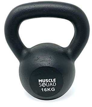 MuscleSquad Cast Iron Kettlebells Single or Set- Value Kettlebell Weights from 2kg – 8kg - Kettlebell Weights Workout Equipment For Home Or Gym Use (16)