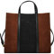 Fossil Damen Carmen Tote Bag Shopper, Braun/Schwarz