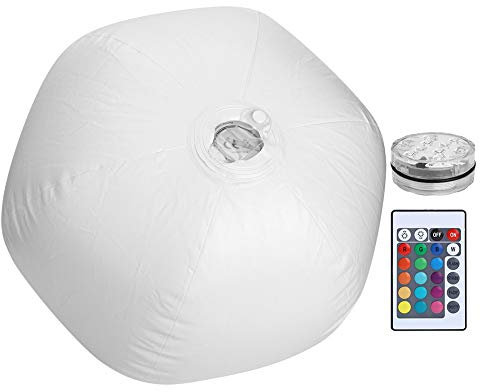 Palla galleggiante per piscina, decorazione per feste con telecomando a palloncino da 10 LED pieghevole impermeabile