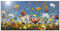 ARTland Wanddeko Wandbild Alu Verbundplatte für Innen & Outdoor Bild 150x75 cm Querformat Blumenwiese Blumen Blüte Pflanzen Natur Frühling U1QU