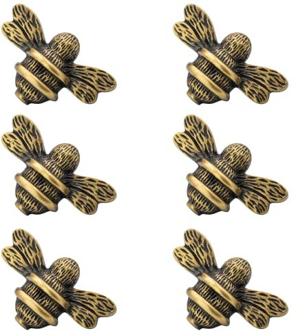 Brass bee 6 x Bumble Bee Drawer Knob | Drawer Handle | Bee Cabinet knob | Cupboards, Doors, Cabinets & Drawers in Nickel Finish