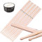 Baquetas Tambor, 5 Pares Palillos de Tambor de Arce, Profesionales Baquetas de Madera, Baquetas de la Batería, Cabeza de Gota de Agua para Principiantes Estudiantes y Adultos (41CM)