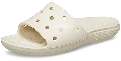 Crocs Unisex Classic Slide Clog, Bone, 8 UK Men 9 UK Women
