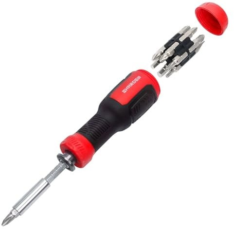 SHARDEN Multi Screwdriver 13-in-1 Screw Driver Adjustable Screwdriver Set Multitool All in One with Torx Security, Flat Head, Phillips, Hex, Pozidriv and 1/4 Nut Driver