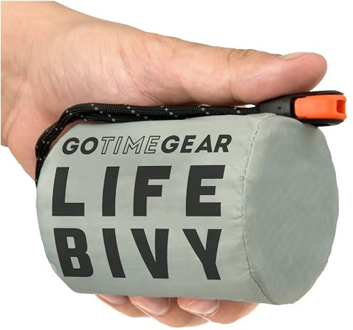 Go Time Gear Life Bivy Notfallschlafsack, Thermo-Bivy – Verwendung als Notfall-Bivysack, Überlebensschlafsack, Mylar-Notfalldecke