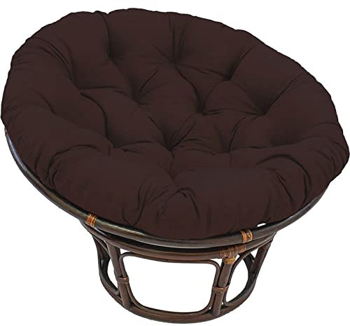 Yadlan Papasansessel Kissen, Hängesessel Kissen, Polster für Papasansessel, Wasserdichtes Schaukelstuhlkissen, Ersatzpolster Auflage für Gärten Terrassen(Size:90 * 90cm,Color:Dunkelbraun)