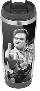 Profiles Johnny Cash Mittelfinger – Reisebecher, Thermo-Isolierbecher für heiße und kalte Getränke, Getränke