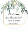 50 PERSONALISIERT Hochzeit Aufkleber,Schön, dass du da bist! grüne Pflanzen 40mm Gastgeschenke Aufkleber für Hochzeit, Verlobung,Taufe, Geburtstag, Kommunion, Party, Weihnachten - Rd 059 (002)